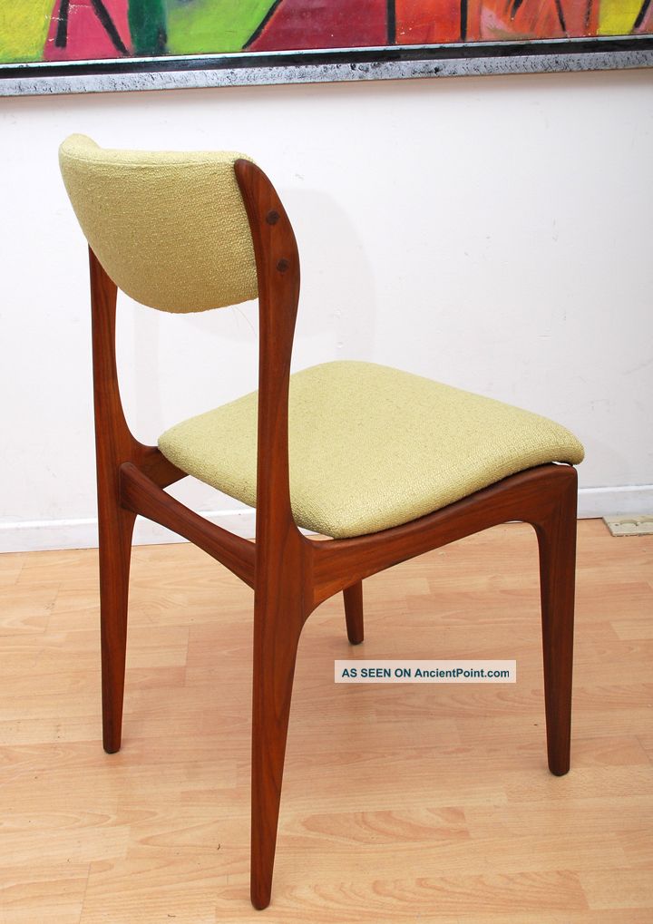 Mid Century Modern Sculptural Walnut Dining Chairs Eames Nelson Retro Era Mid-Century Modernism photo