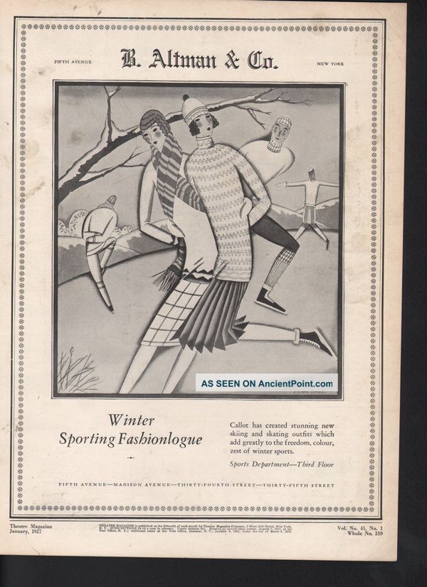 1927 B Altman Winter Clothing Fashion Gaul Art Deco Ad Art Deco photo