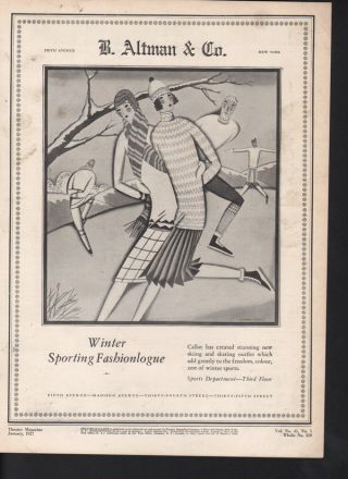 1927 B Altman Winter Clothing Fashion Gaul Art Deco Ad photo