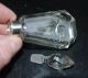 Lovely Art Deco Cut Glass & Silver Scent - Bottle With Stopper.  1921 Chester Art Deco photo 1
