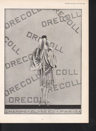1927 Drecoll Woman Flapper Paris Fashion Clothes Deco photo