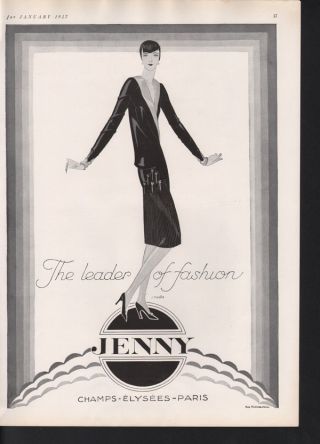1927 Jenny Skirt Coat Dress Fashion Paris Pages Champs photo