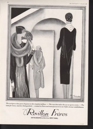 1928 Revillon Freres Tailleur Coat Gown Valentine Fur photo