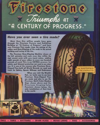 1936 Firestone Tire Auto Factory Motor Engine Car Truck photo