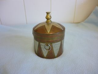 Arts And Crafts Copper Brass & Silver Hand Made Caddy / Lidded Box photo
