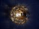 Austrian 60s Glass Amber Flushmount Sconce Ceiling Lamp Mid Century Modernist Lamps photo 3
