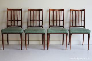 Mid Century Rare Rosewood  svante Skogh Dining Chairs,  Seffle Möbelfabrik,  (4) photo