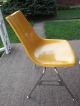 Krueger Metal Products Fiberglass Herman Miller Style Stackable Chair Yellow Mid-Century Modernism photo 1