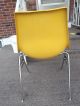 Krueger Metal Products Fiberglass Herman Miller Style Stackable Chair Yellow Mid-Century Modernism photo 2