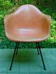 Eames Miller Early Zenith Arm Shell Dax Chair,  Salmon Orange,  Mid - Century Orig. Post-1950 photo 1