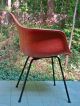 Eames Miller Early Zenith Arm Shell Dax Chair,  Salmon Orange,  Mid - Century Orig. Post-1950 photo 4