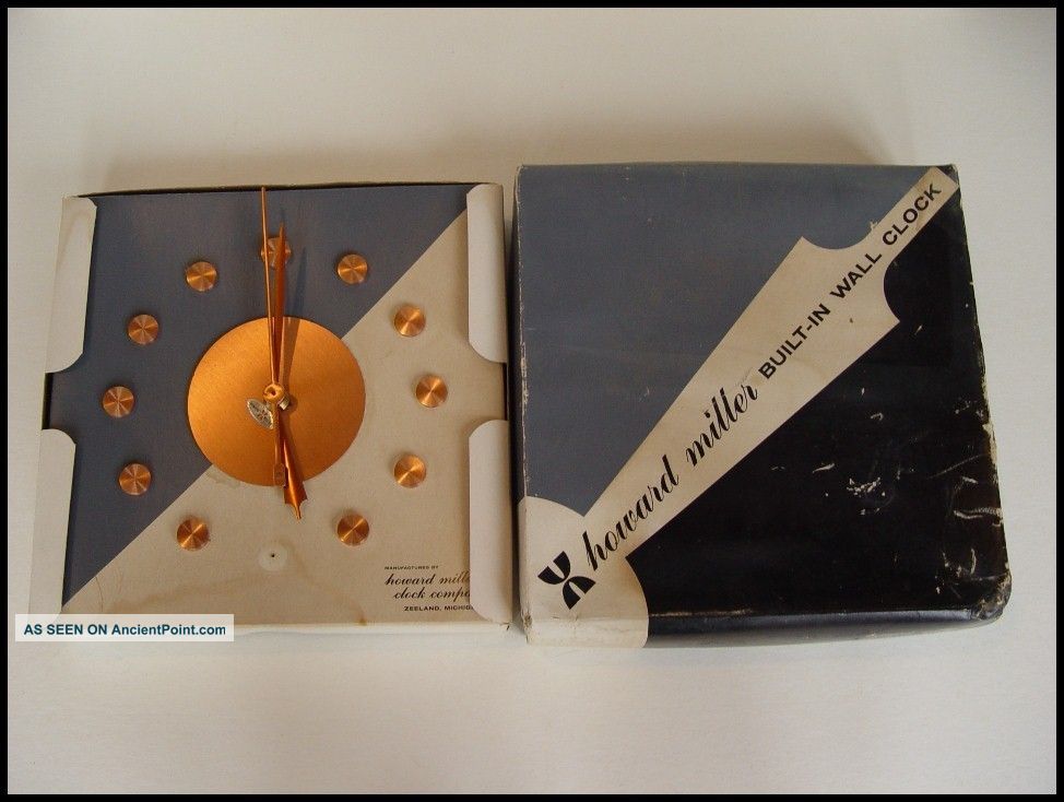 Midcentury Howard Miller George Nelson In Wall Clock Bx Mid-Century Modernism photo