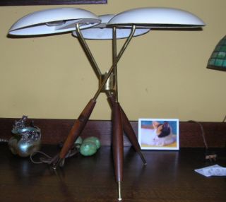 Mid Century Modern Gerald Thurston Tripod Lamp photo