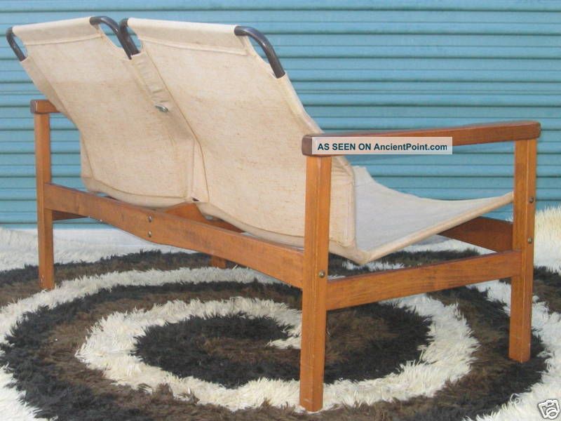 Mid Century Domino Mobler Danish Modern Love Seat Sofa Mid-Century Modernism photo