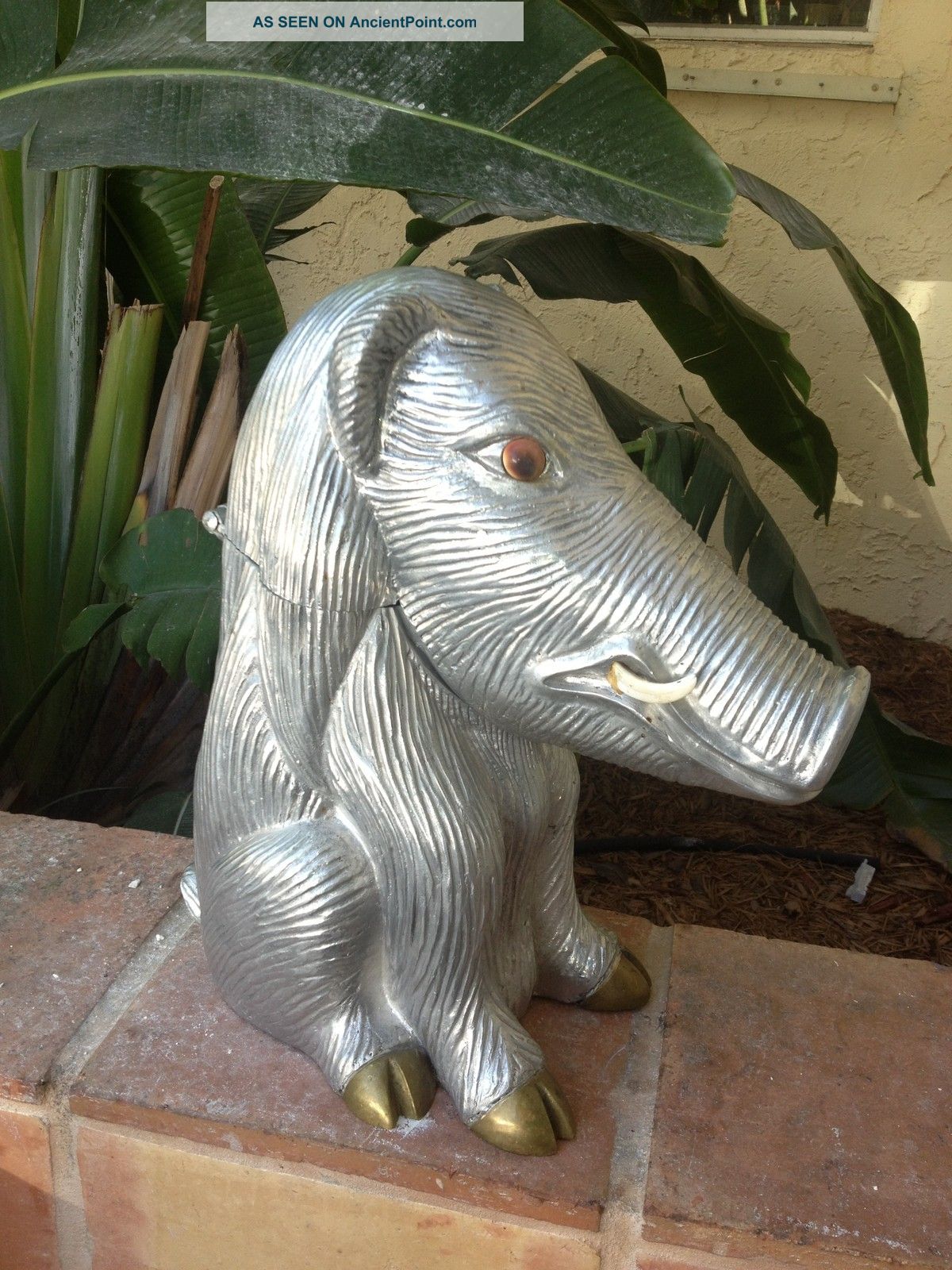 Rare Arthur Court Aluminum Wart Hog Wine Champagne Cooler Mid Century Modern Mid-Century Modernism photo