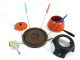 Amazing Orange Fondue Enamelware Fondue Pot Set Mid - Century Modern Unused Vtg Mid-Century Modernism photo 5