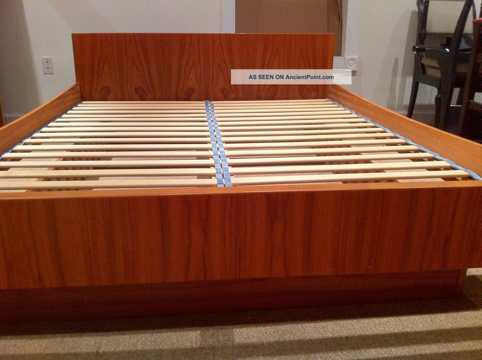 Danish Queeen Size Teak Floating Platform Bed By W&b Mobler Mid-Century Modernism photo