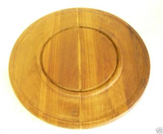 Vintage Mid Century Teak Wood Cheese Tray Danish Modern photo