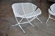 1 Salterini Vtg Mid Century Modern Wrought Iron Outdoor Patio Settee Sofa Chair Mid-Century Modernism photo 5