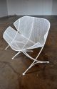 1 Salterini Vtg Mid Century Modern Wrought Iron Outdoor Patio Settee Sofa Chair Mid-Century Modernism photo 7