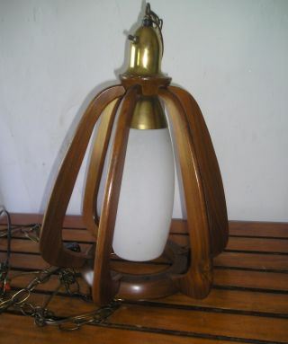 Wonderful Vintage Danish Modern Mid Century Hanging Lamp C1 photo