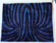 Danish Modern Rya Ege Shag Rug In Gorgeous Blue Vintage Op Art Pattern Medium (4x6-6x9) photo 1