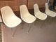 Set Of Four Eames/herman Miller Parchment Fiberglass Side Chairs C1980 Post-1950 photo 1