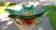 Vtg Mid Century Modern Murano Chalet Sculptural Art Glass Bowl Dish Sculpture Mid-Century Modernism photo 7