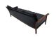 Vatne Mobler Black Leather Rosewood Sofa Mid Century Danish Modern Norway Mid-Century Modernism photo 2
