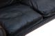 Vatne Mobler Black Leather Rosewood Sofa Mid Century Danish Modern Norway Mid-Century Modernism photo 5