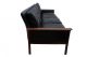 Vatne Mobler Black Leather Rosewood Sofa Mid Century Danish Modern Norway Mid-Century Modernism photo 6