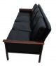 Vatne Mobler Black Leather Rosewood Sofa Mid Century Danish Modern Norway Mid-Century Modernism photo 8