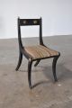 Klismos Vtg Mid Century Modern Hollywood Regency Black Brass Side Desk Chair Mid-Century Modernism photo 1