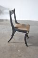 Klismos Vtg Mid Century Modern Hollywood Regency Black Brass Side Desk Chair Mid-Century Modernism photo 2