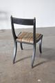 Klismos Vtg Mid Century Modern Hollywood Regency Black Brass Side Desk Chair Mid-Century Modernism photo 3
