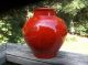 Hand Thrown Mid - Century Modern Mottled Red Glaze Italian Studio Art Pottery Vase Mid-Century Modernism photo 1