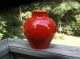 Hand Thrown Mid - Century Modern Mottled Red Glaze Italian Studio Art Pottery Vase Mid-Century Modernism photo 3