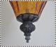 Mid Century Hollywood Regency Amber Crackle Glass Eames Era Hanging Swag Lamp Mid-Century Modernism photo 5
