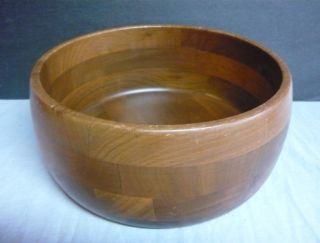 Vintage Art Deco Wood Walnut Nut Bowl Mid Century photo