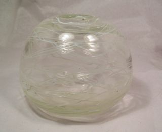 Vintage Mid Century Blown Art Glass Vase Q20 photo