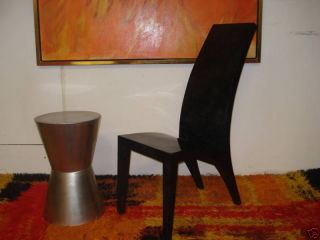 Mid Century Modern Black Tesselated Marble Chair photo