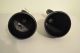 2 Vtg Mid Century Modern Black Bullet Light Fixture Sconce Lamp Retro Atomic Mid-Century Modernism photo 5
