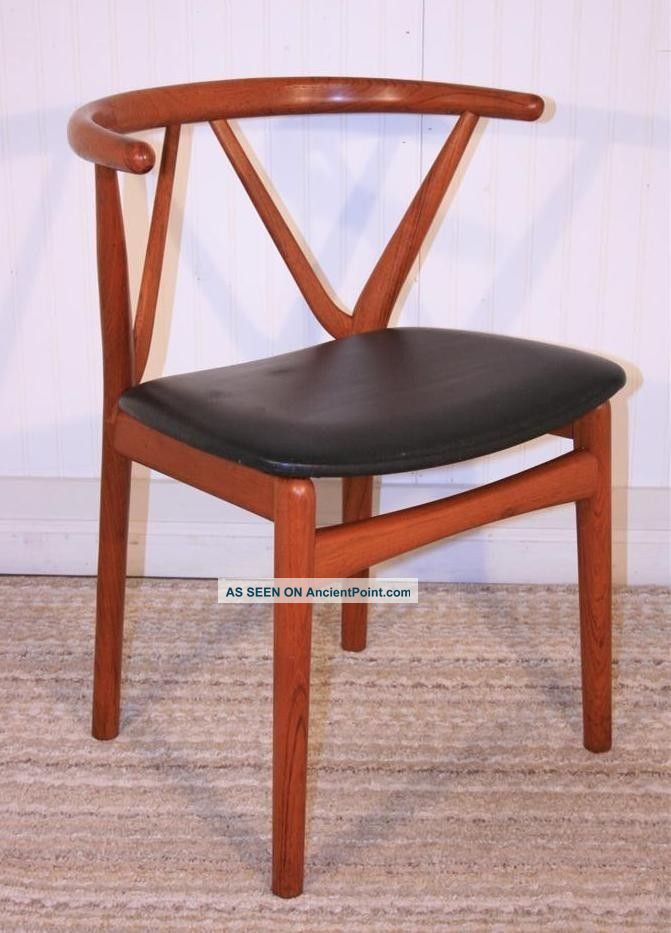 Vtg Mid Century Danish Modern Teak Chair By Henning Kjaernulf For Bruno Hansen A Post-1950 photo