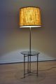 Laurel Vtg Mid Century Modern Stainless Brass Tri - Pod Table Floor Lamp Mid-Century Modernism photo 2