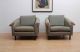 Mid Century Modern Paid Of Club Lounge Chairs Walnut Accent Vintage Eames Era Mid-Century Modernism photo 1