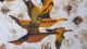 Mid Century Graphic Upholstery Linen ' Orange Geese ' Mid-Century Modernism photo 2