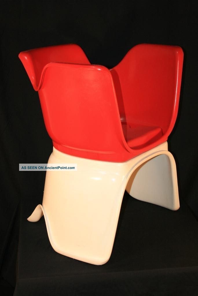 Mid Century Modern Molded Plastic Reversible Flip Chair Kartell Panton Eames Era Post-1950 photo