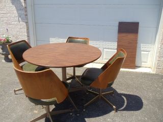 Brody Retro Mid Century Eames Bentwood Chairs Table Set photo