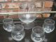 Vintage Silver Band Martini Drink Snifter Pitcher/4 Glasses Roly Poly Retro Bar Mid-Century Modernism photo 4