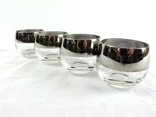 4 Dorothy Thorpe Roly Poly Glasses Silver Band Mad Men Mid - Century Modern photo